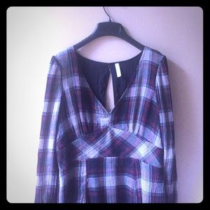 Free People FP plaid tartan dress